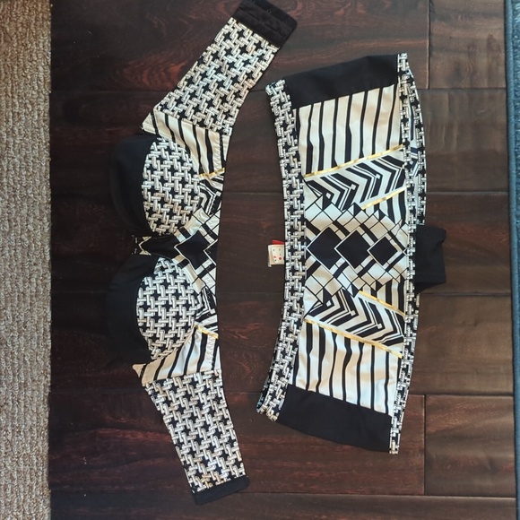 Red Carter Art Deco Bikini S/M - Picture 1 of 5